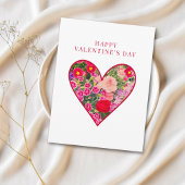 Valentine’s Day for Boyfriend - Floral Heart Love カード