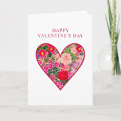 Valentine’s Day for Her - Floral Heart Love カード (正面)