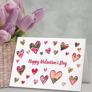 Valentine’s Day for Husband - Floral Hearts Love カード