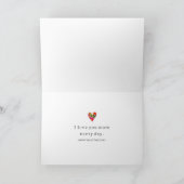 Valentine’s Day for Husband - Floral Hearts Love カード (内部)