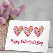 Valentine’s Day for Wife - Floral Hearts Love カード