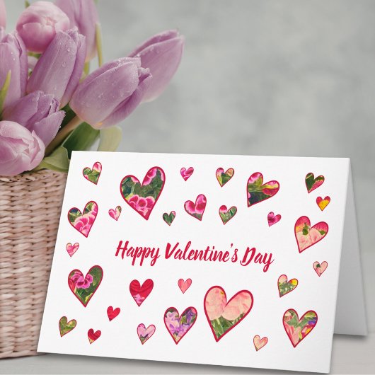 Valentine’s Day for Wife - Floral Hearts Love カード