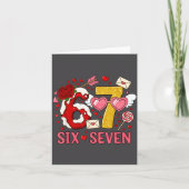 Valentine’s Day Funny 67 Meme Six Seven 6 7 Hearts カード (正面)