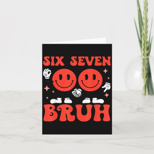 Valentine’s Day Funny 67 Meme Six Seven 6 7 Valent カード (正面)