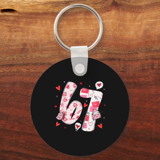Valentine’s Day Funny 67 Meme Six Seven 6 7 Valent キーホルダー (正面)
