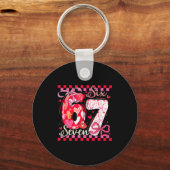 Valentine’s Day Funny 67 Meme Six Seven 6 7 Valent キーホルダー (正面)