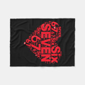 Valentine’s Day Funny 67 Meme Six Seven 6 7 Valent フリースブランケット (正面(横))