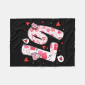 Valentine’s Day Funny 67 Meme Six Seven 6 7 Valent フリースブランケット (正面(横))