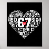 Valentine’s Day Funny 67 Meme Six Seven 6 7 Valent ポスター (正面)