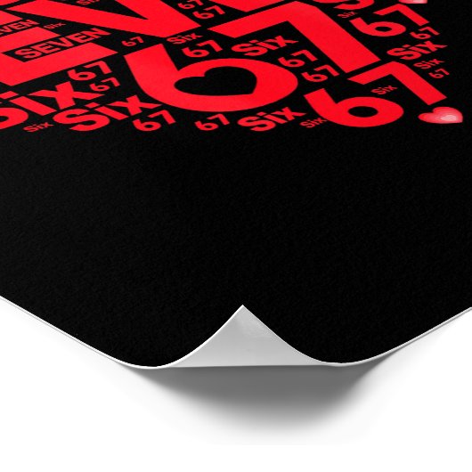 Valentine’s Day Funny 67 Meme Six Seven 6 7 Valent ポスター (角)