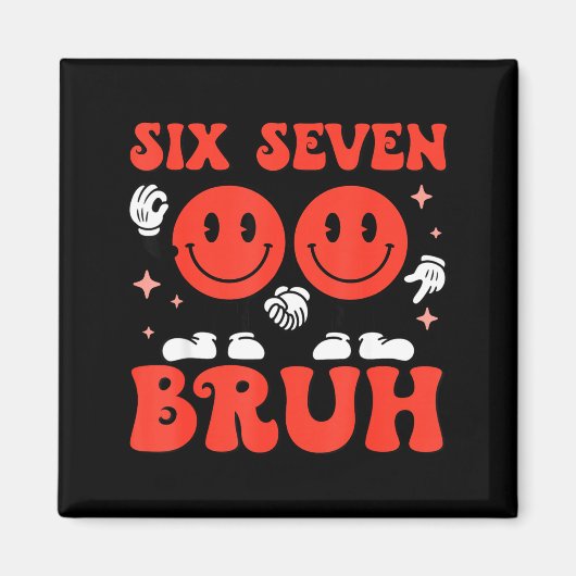 Valentine’s Day Funny 67 Meme Six Seven 6 7 Valent マグネット (正面)