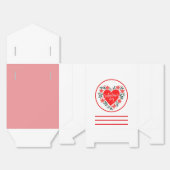 Valentine’s Day Gift Box Heart Floral Design フェイバーボックス (見開き)