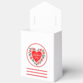 Valentine’s Day Gift Box Heart Floral Design フェイバーボックス (見開き)