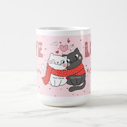 Valentine’s Day Gift for Cat Moms & Cat Dads コーヒーマグカップ (中央)