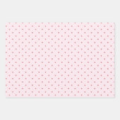 Valentine’s Day Girly Soft Red Pink Heart Pattern ラッピングペーパーシート (正面)