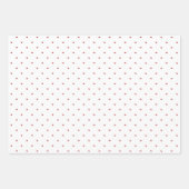 Valentine’s Day Girly Soft Red Pink Hearts Pattern ラッピングペーパーシート (正面3)