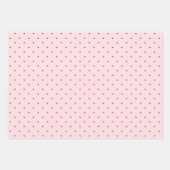 Valentine’s Day Girly Soft Red Pink Hearts Pattern ラッピングペーパーシート (正面2)