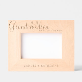 Valentine’s Day Grandchildren Make Life Grand Wood レーザー彫刻フレーム