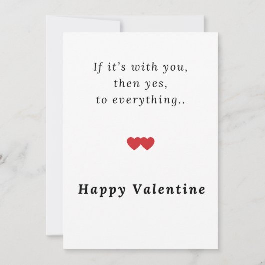 Valentine’s Day Greeting Cards Simple | Valentines シーズンカード (正面)