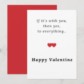 Valentine’s Day Greeting Cards Simple | Valentines シーズンカード (正面/裏面)