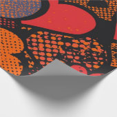 Valentine’s Day Heart Pattern – Retro Pop Art ラッピングペーパー (角)