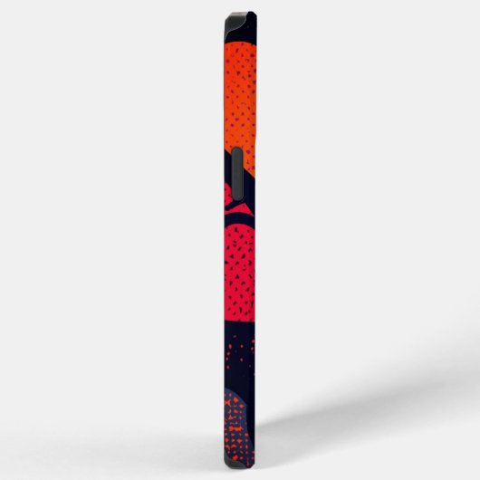 Valentine’s Day Heart Pattern – Retro Pop Art iPhoneケース (右側面)