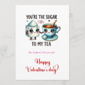 Valentine’s Day Humor Card Cartoon Food Love シーズンカード (正面)