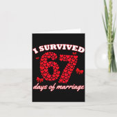 Valentine’s Day I Survived 67 Days Of Dating Funny カード (正面)