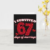 Valentine’s Day I Survived 67 Days Of Dating Funny カード (黄色い花)