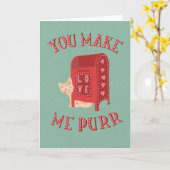 Valentine´s Day Kitty Love Letters カード (黄色い花)