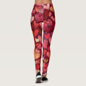 Valentine’s Day Leggings – Romantic Heart Pattern  レギンス (裏面)