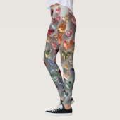 Valentine’s Day Leggings – Romantic Heart Pattern  レギンス (左)