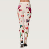 Valentine’s Day Leggings – Romantic Heart Pattern  レギンス (裏面)
