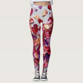 Valentine’s Day Leggings – Romantic Heart Pattern  レギンス (正面)