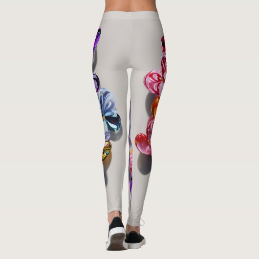 Valentine’s Day Leggings – Romantic Heart Pattern  レギンス (裏面)
