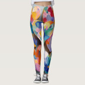 Valentine’s Day Leggings – Romantic Heart Pattern レギンス (正面)