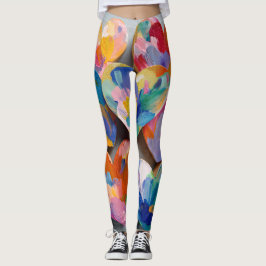 Valentine’s Day Leggings – Romantic Heart Pattern  レギンス