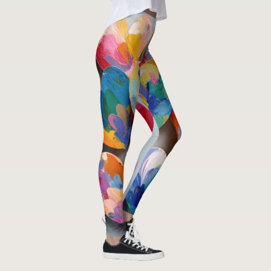 Valentine’s Day Leggings – Romantic Heart Pattern レギンス (右)