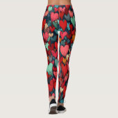Valentine’s Day Leggings – Romantic Heart Pattern  レギンス (裏面)