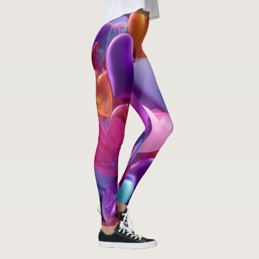 Valentine’s Day Leggings – Romantic Heart Pattern  レギンス (右)