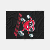 Valentine’s Day Love Heart Runner Track Running  フリースブランケット (正面(横))