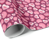 Valentine’s Day Love Hearts. Sweet and Glossy Hea ラッピングペーパー (ロールコーナー)
