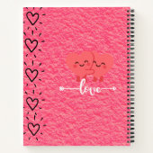 Valentine’s Day Love Notebook – Pink Hearts Design ノートブック (裏面)