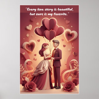 Valentine’s Day Love Quote Poster ポスター