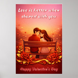 Valentine’s Day Love Quote Poster ポスター