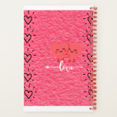 Valentine’s Day Love Sketch Notebook – Pink Hearts ノートブック (裏面)