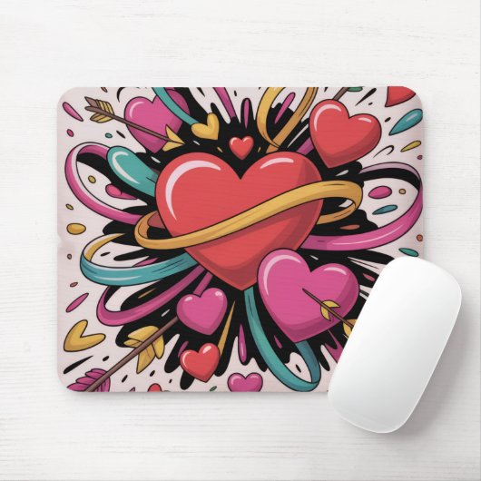 Valentine’s Day Mousepad | Romantic マウスパッド (マウス)