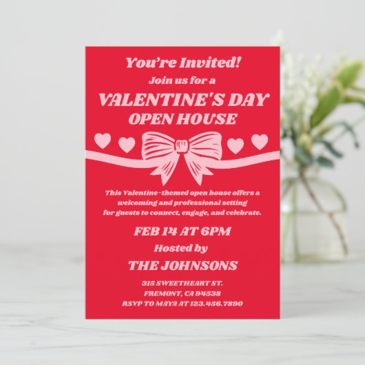 Valentine’s Day Open House 招待状 (スタンド正面)