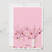 Valentine’s Day Party – Heart Branch on Pink シーズンカード (裏面)