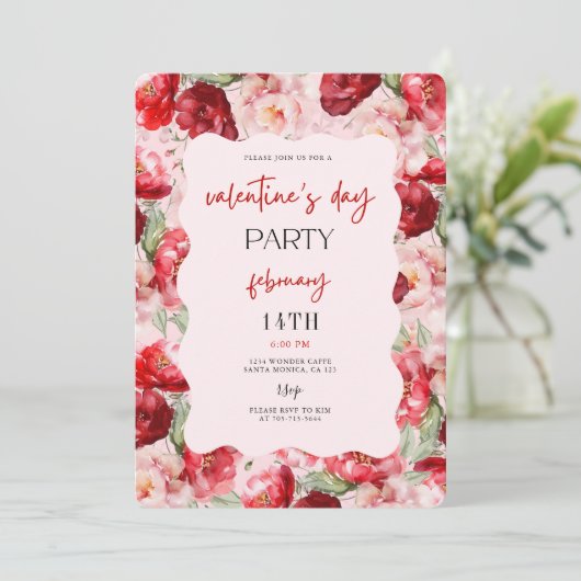 Valentine’s Day Party Invitation 招待状 (スタンド正面)